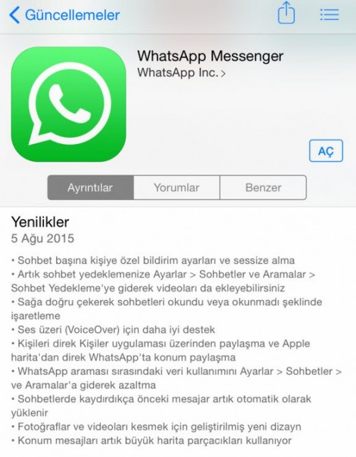 whatsapp-ozellikler
