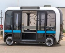 3D yazıcı ile üretilen şoförsüz otobüs yollarda
